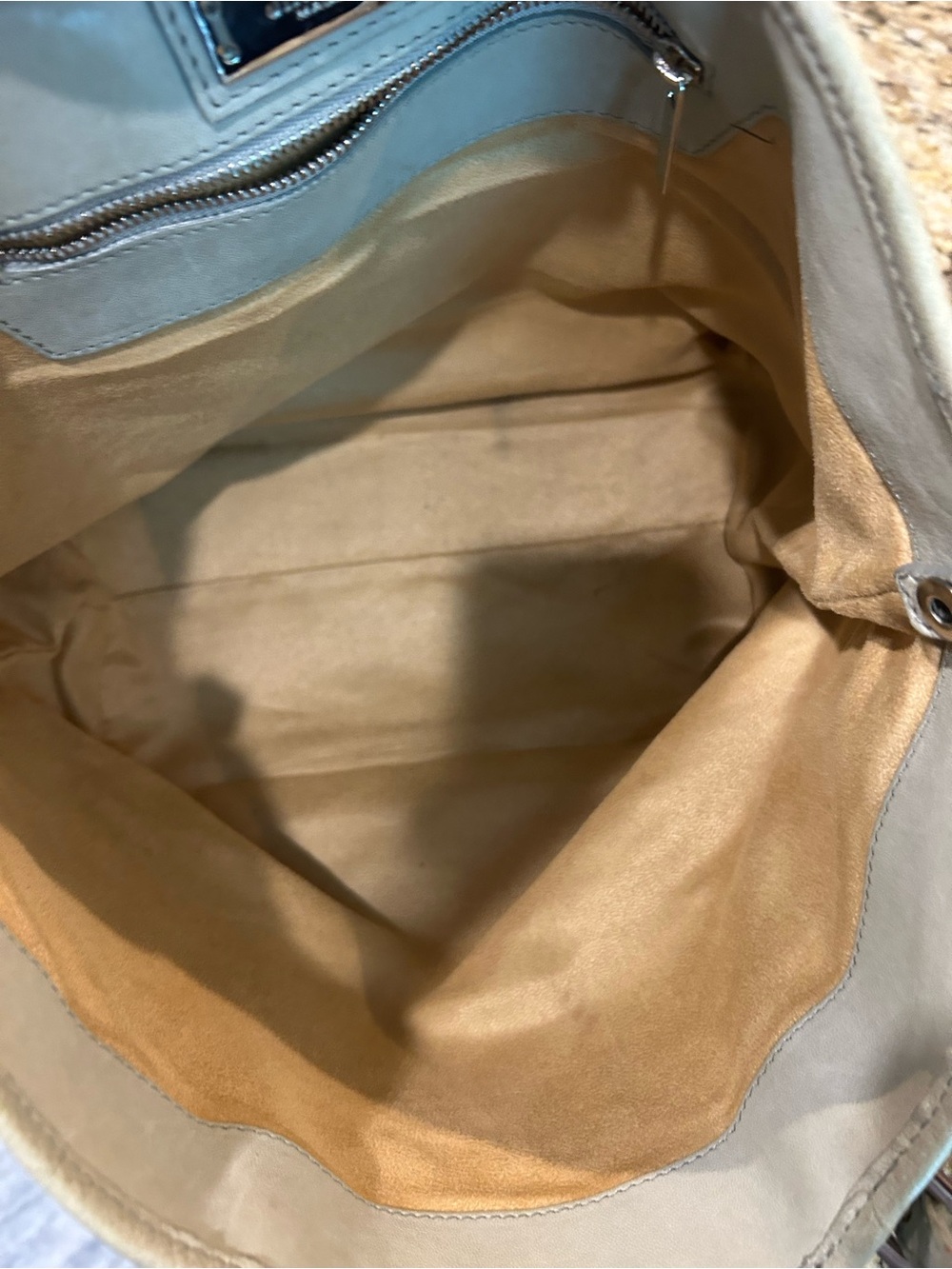 Jimmy Choo Sasha Gray Leather Star Studded Tote Bag - Picture 5 of 9